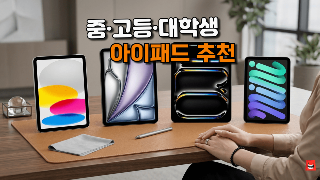대학생 아이패드 추천 및 중학생,고등학생, 공부용 인강용 모델 비교