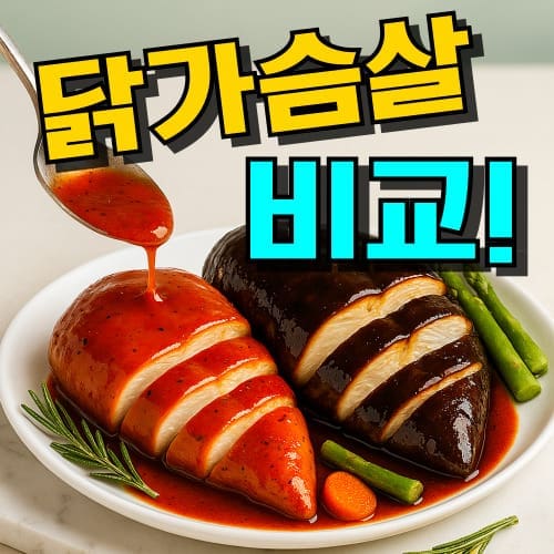 닭가슴살 추천, 다이어트 맛있는 브랜드 순위, 단백질 함량과 칼로리 비교 안내 이미지