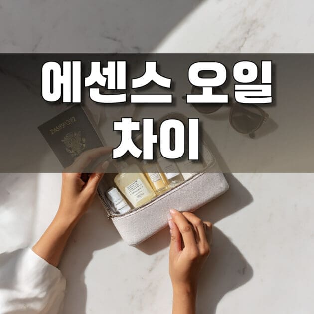 헤어 에센스 오일 차이 및 종류를 비교한 이미지, 헤어케어 선택 가이드