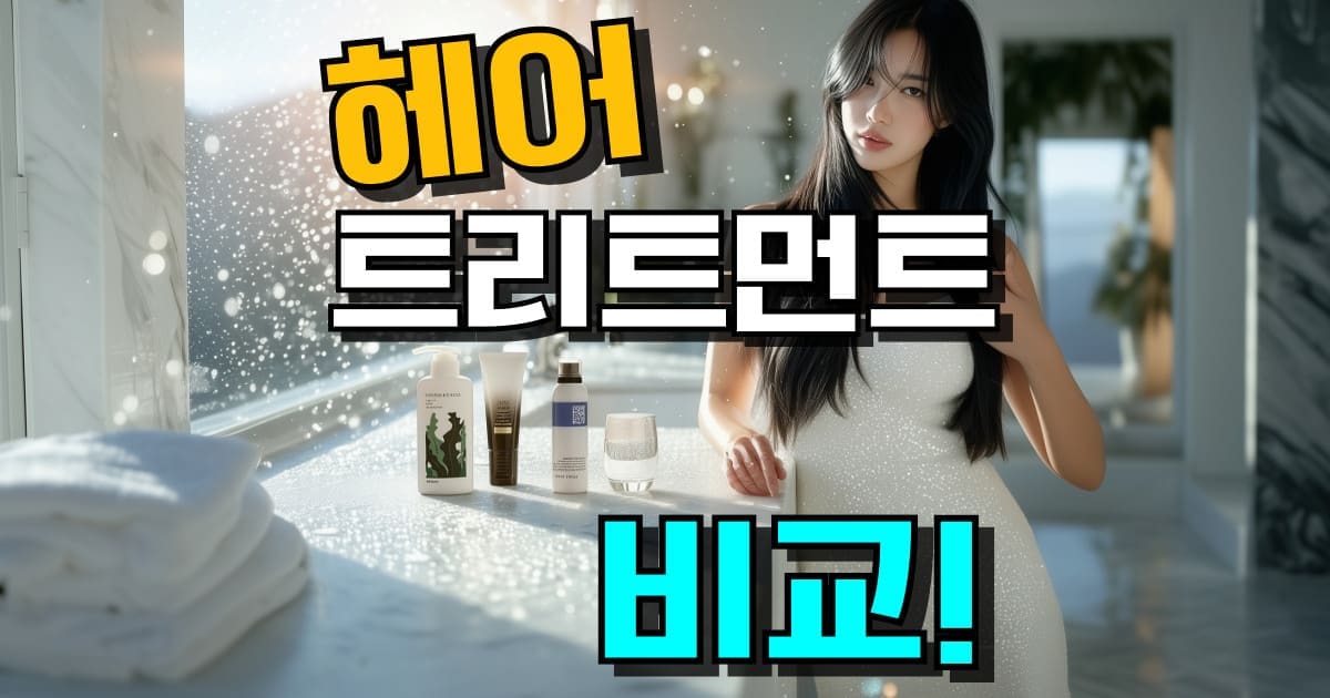 헤어 트리트먼트 추천 썸네일, 린스와 컨디셔너 차이, 사용법과 효과, 손상모 단백질 케어, 두피 관리용 이미지